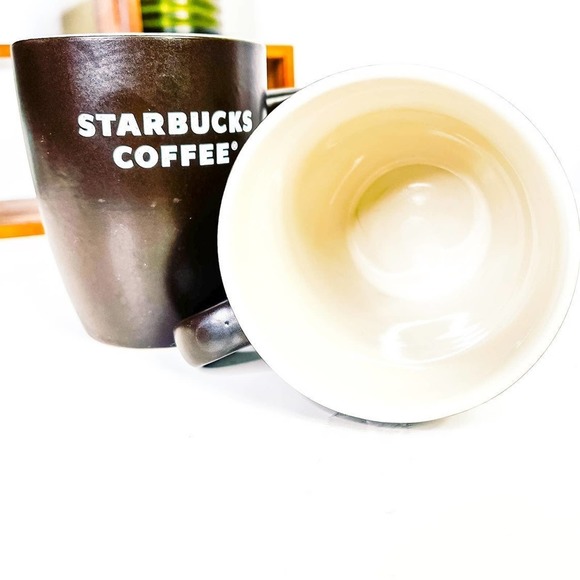 Starbucks Mugs (1 set of 2) Brown & Cream Classic Look - Picture 2 of 3